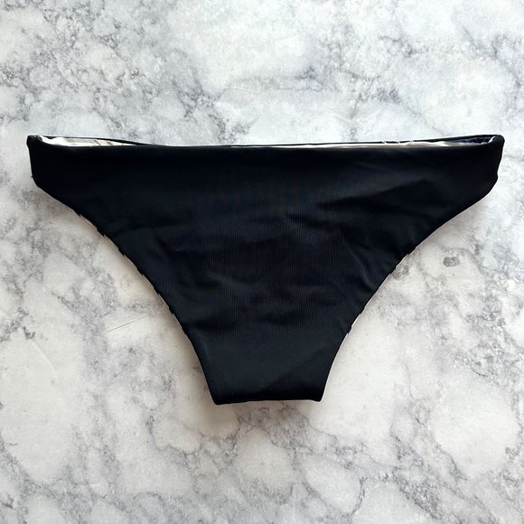 Anine Bing Black Striped Reversible Bikini Bottom - Picture 6 of 13